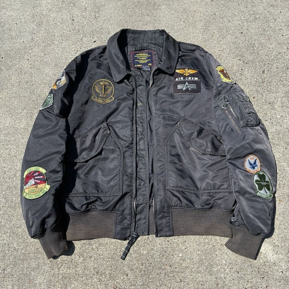 Alpha Industries 50Th Anniversary Model/Cwu-45/P/Flight Jacket/XL/Nylon/Blk 3652